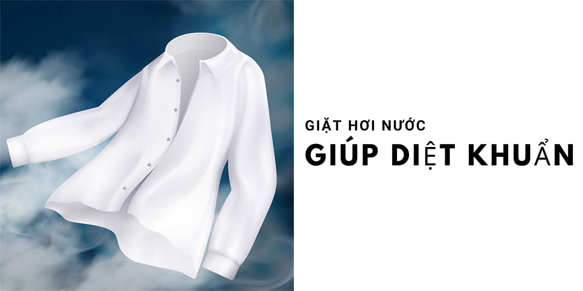 Giặt hơi nước giúp diệt khuẩn bám trên quần áo