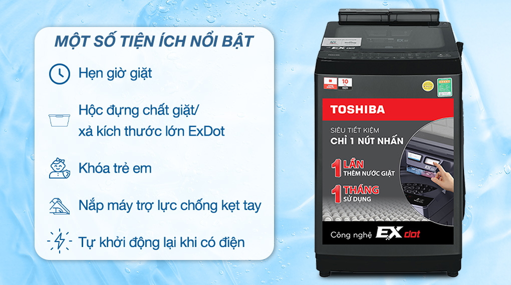 Máy giặt Toshiba Inverter 10 kg AW-DUM1100JV(SG)