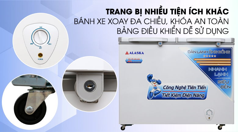 Tiện lợi của tủ đông Alaska 350 lít BCD - 3568C