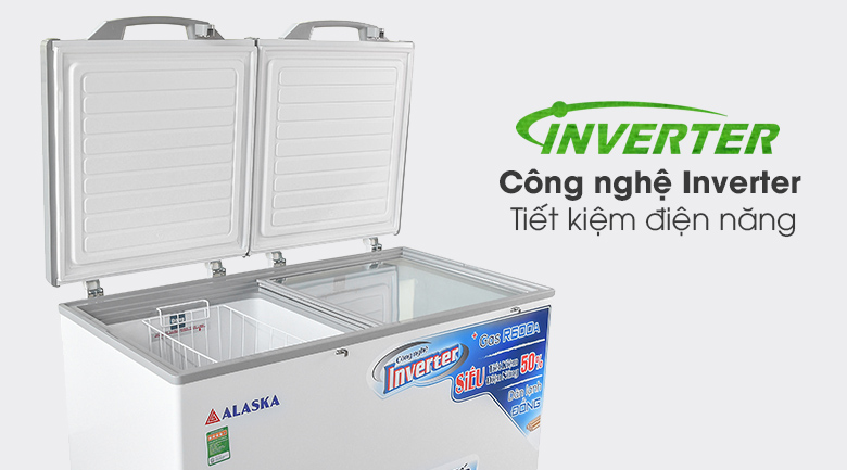 Tủ đông Alaska Inverter 350 lít FCA 3600CI giúp tiết kiệm điện với công nghệ Inverter