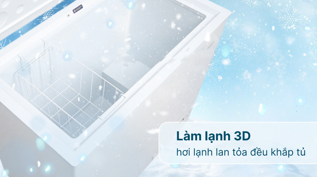 Tủ đông AQUA 203 lít AQF-C3001S - Làm lạnh 3D