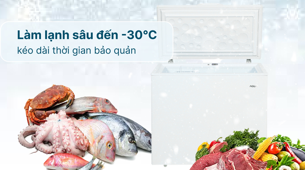 Tủ đông AQUA 203 lít AQF-C3001S - Làm lạnh sâu