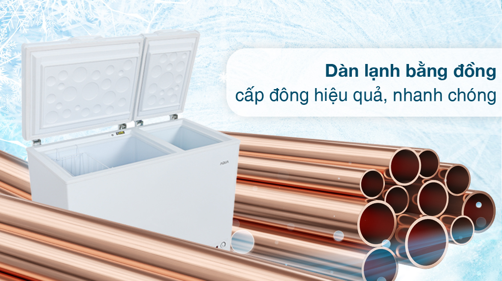  Tủ đông AQUA 211 lít AQF-C3102S - Dàn lạnh bằng đồng