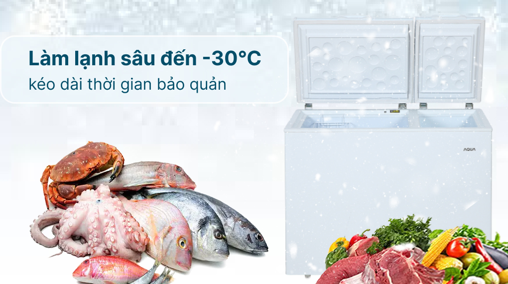  Tủ đông AQUA 211 lít AQF-C3102S - Làm lạnh sâu