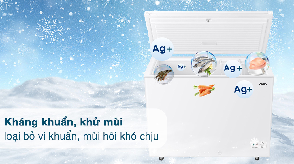 Tủ đông Aqua Inverter 301 lít AQF-C4001E - Công nghệ khử khuẩn