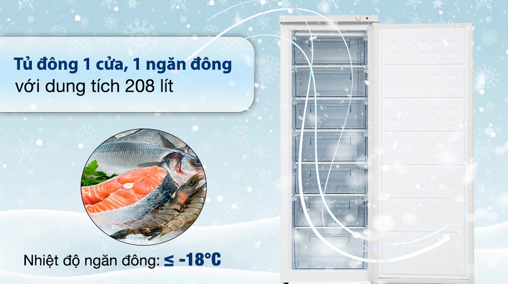 Tủ đông Hòa Phát 208 Lít HPF UAH6208 - Tiện ích