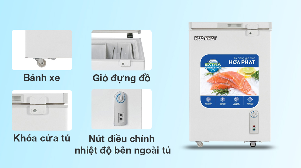 Tủ đông Hòa Phát 107 lít HPF AN6107 - Tiện ích