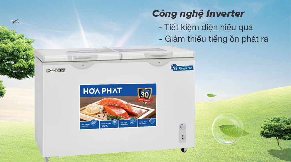 Tủ đông Hòa Phát Inverter 352 Lít HPF AD8352 - Công nghệ Inverter tiết kiệm điện, vận hành êm ái 