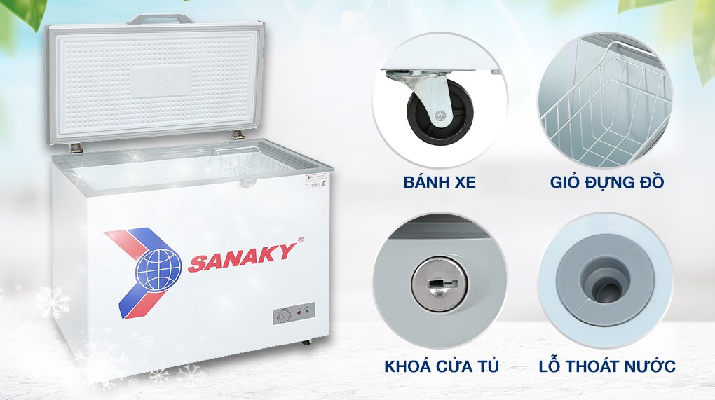 Tủ đông SANAKY 208 Lít TD.VH255HY2 - Tiện ích