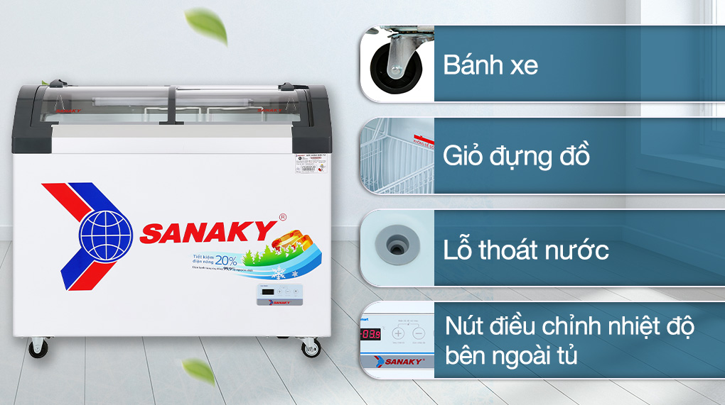 Tủ đông Sanaky 350 lít VH-4899KB - Tiện ích