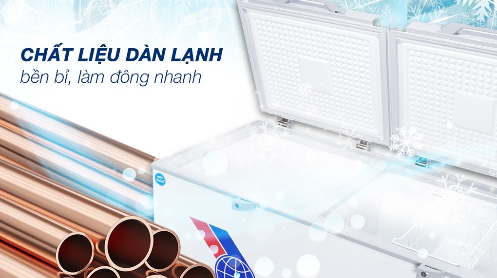 Tủ đông Sanaky Inverter 280 lít TD.VH4099W4K - dàn lạnh bằng đồng