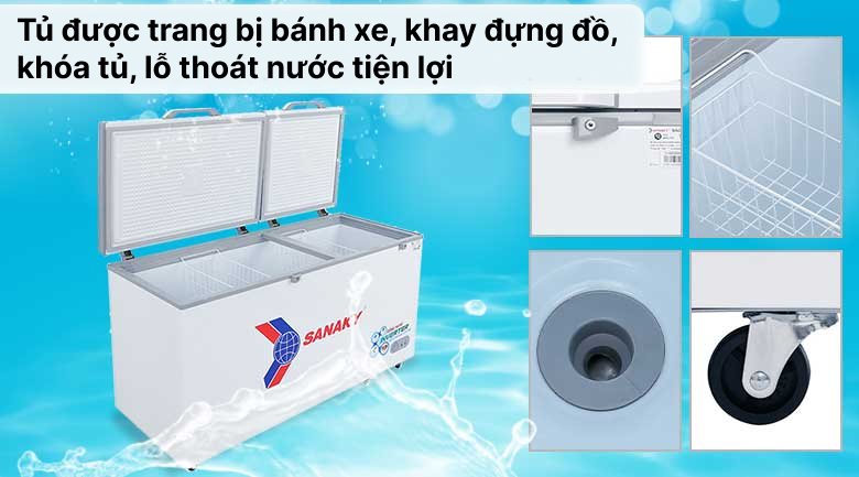 Tủ đông Sanaky Inverter 530 lít VH-6699HY3 - Tiện ích