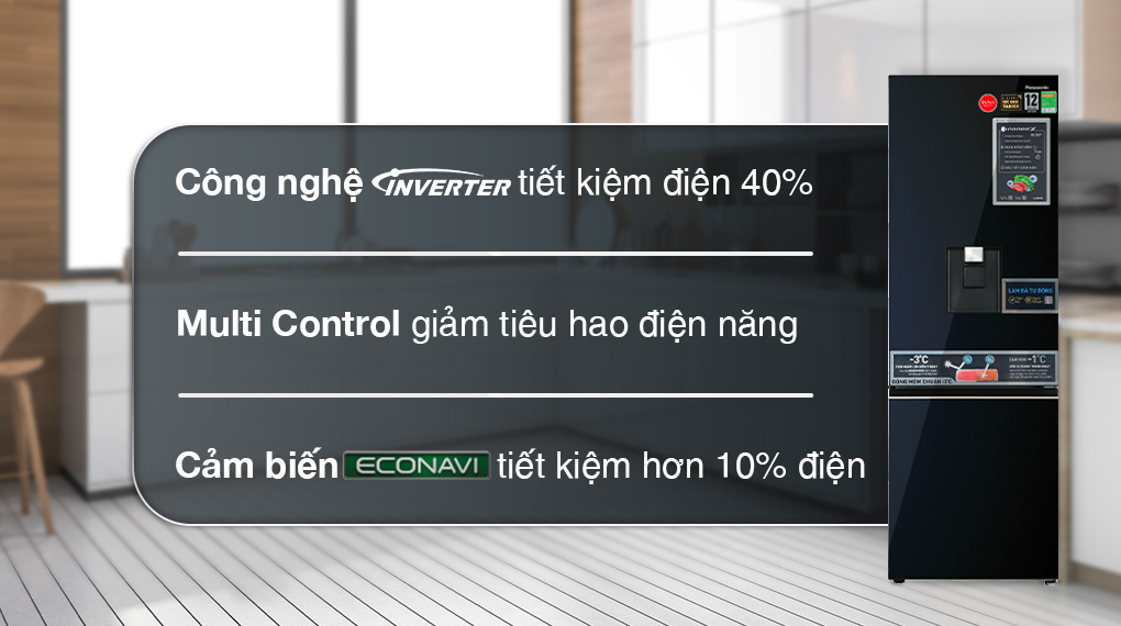 Tủ lạnh Panasonic Inverter 325 lít NR-BV361WGKV - Công nghệ tiết kiệm