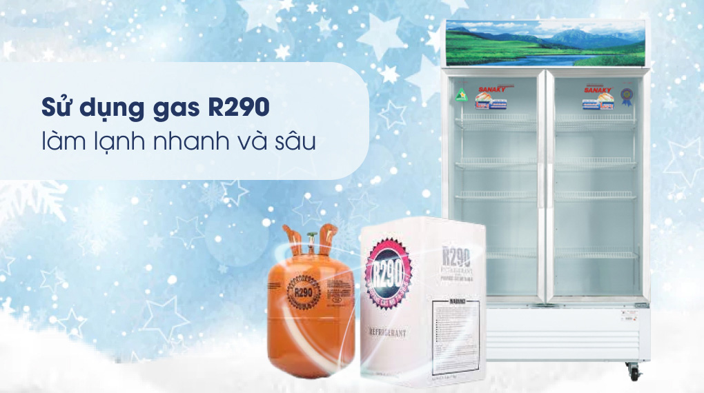 Tủ mát Sanaky 1100 lít VH-1209HP - Loại gas