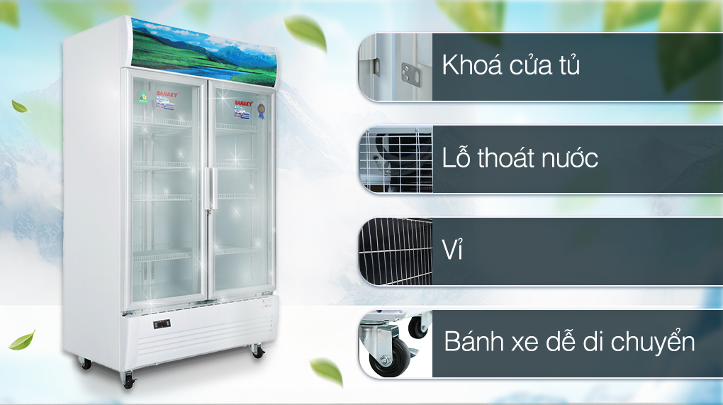 Tủ mát Sanaky 1100 lít VH-1209HP - Tiện ích