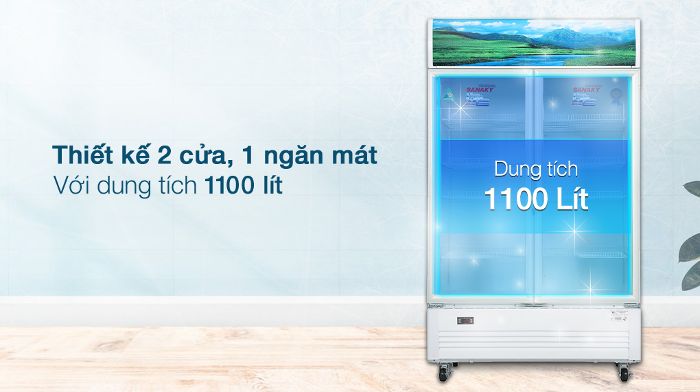 Tủ mát Sanaky 1100 lít VH-1209HP - Tổng quan thiết kế