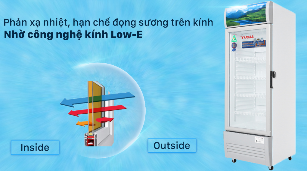 tu-mat-sanaky-240-lit-tmvh308kl - Công nghệ kính Low-E