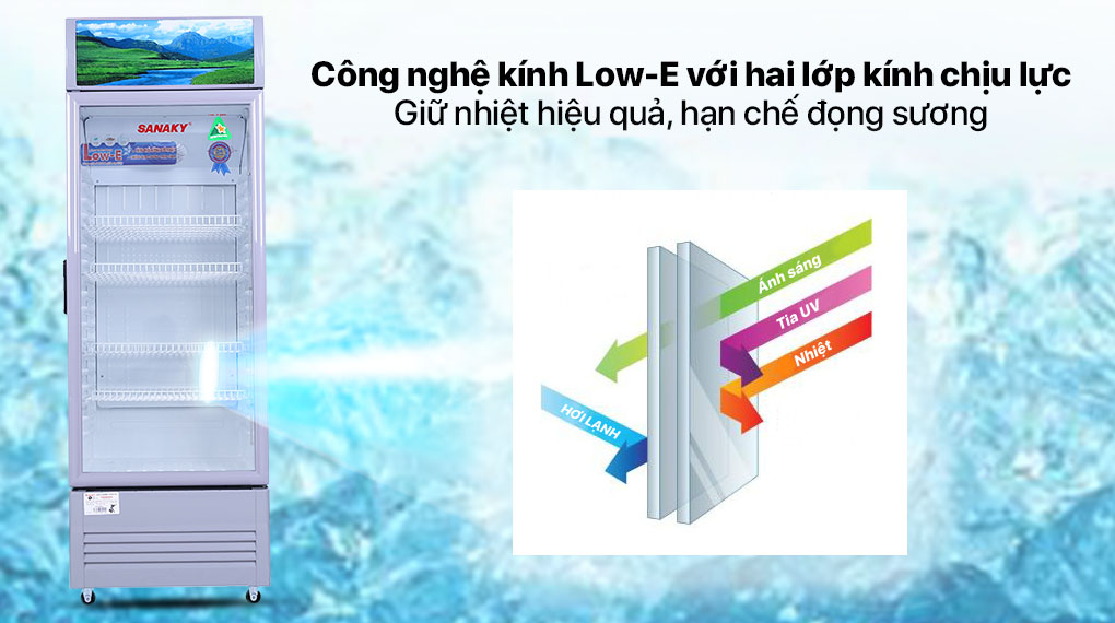 Tủ Mát Sanaky 290 lít TM.VH358KL - Công nghệ kính Low-E