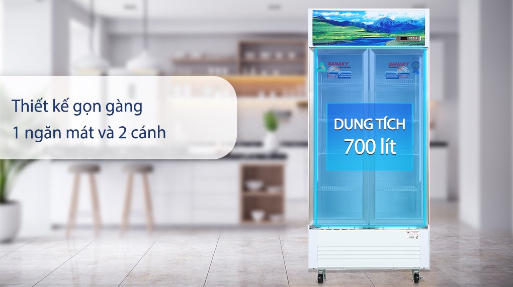 Tủ mát Sanaky 700 lít TM.VH8009HP - Tổng quan thiết kế