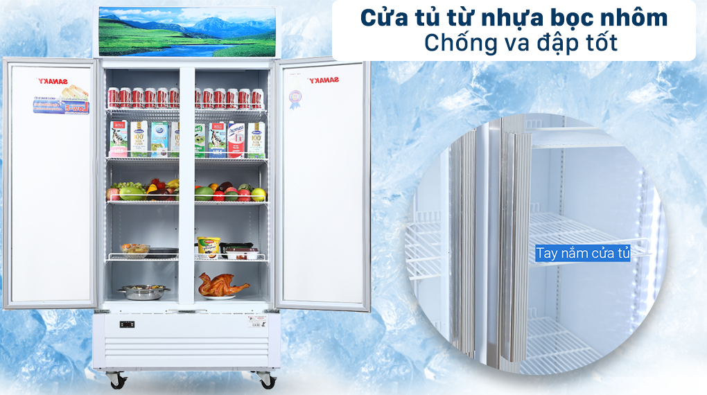 Tủ Mát Sanaky 800 lít TM.VH1009HP - Cửa bọc nhựa