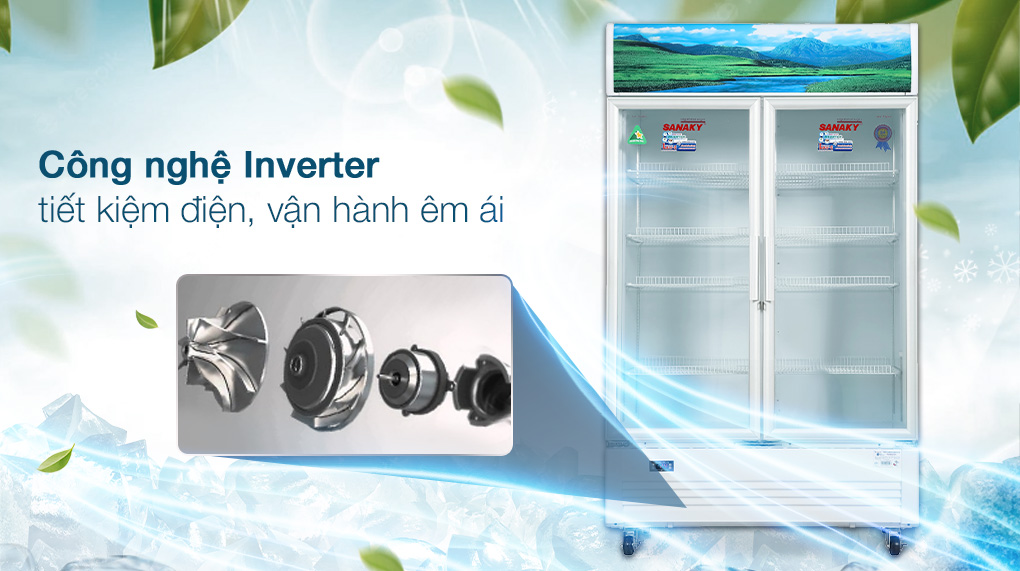 Tủ mát Sanaky Inverter 1100 lít TM.VH1209HP3 - Công nghệ tiết kiệm điện