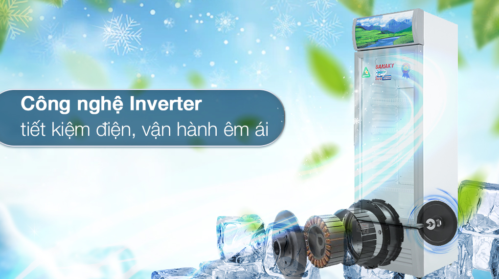 Tủ mát Sanaky Inverter 200 lít VH-258K3L - Công nghệ Inverter