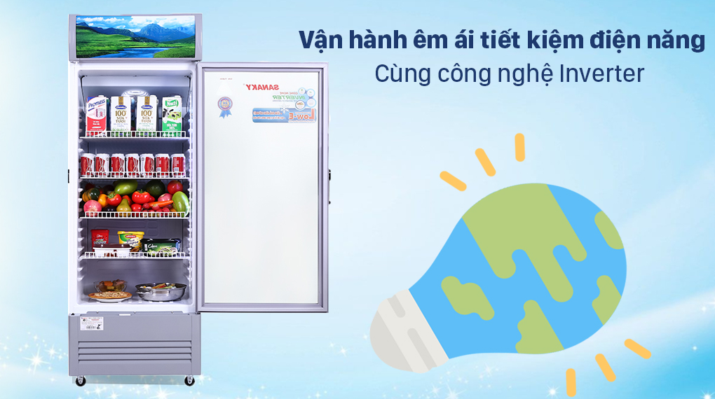 Tủ Mát Sanaky Inverter 290 lít TM.VH358K3L - Công nghệ Inverter