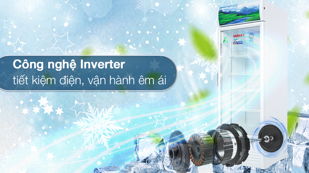 Tủ mát Sanaky Inverter 350 lít VH-3589K3 - Công nghệ tiết kiệm điện