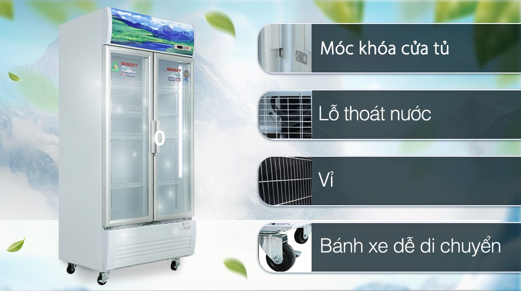 Tủ mát Sanaky Inverter 700 lít VH-8009HP3 - Tiện ích