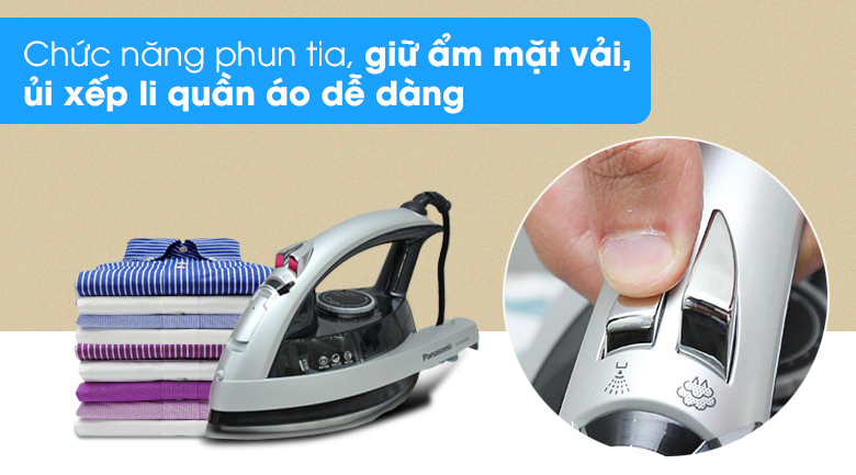 Phun tia - Bàn ủi hơi nước Panasonic NI-W650CSLRA