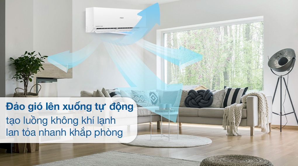 Máy lạnh AQUA Inverter 1.5 HP AQA-RV13QA2 - Cơ chế thổi gió