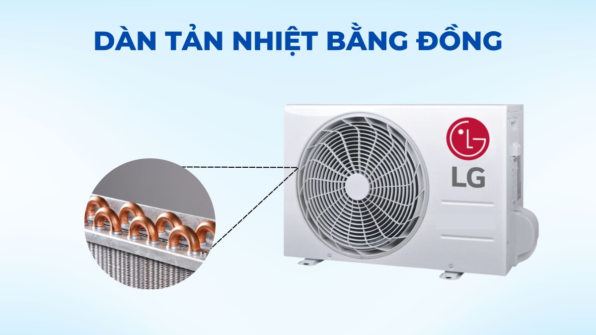 Dàn tản nhiệt làm bằng đồng có khả năng chống chịu tốt