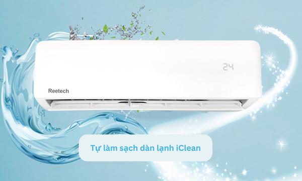 Máy lạnh Reetech 1.5 HP RT12-DF-BT/RC12-DF-BT Tự làm sạch dàn lạnh iClean