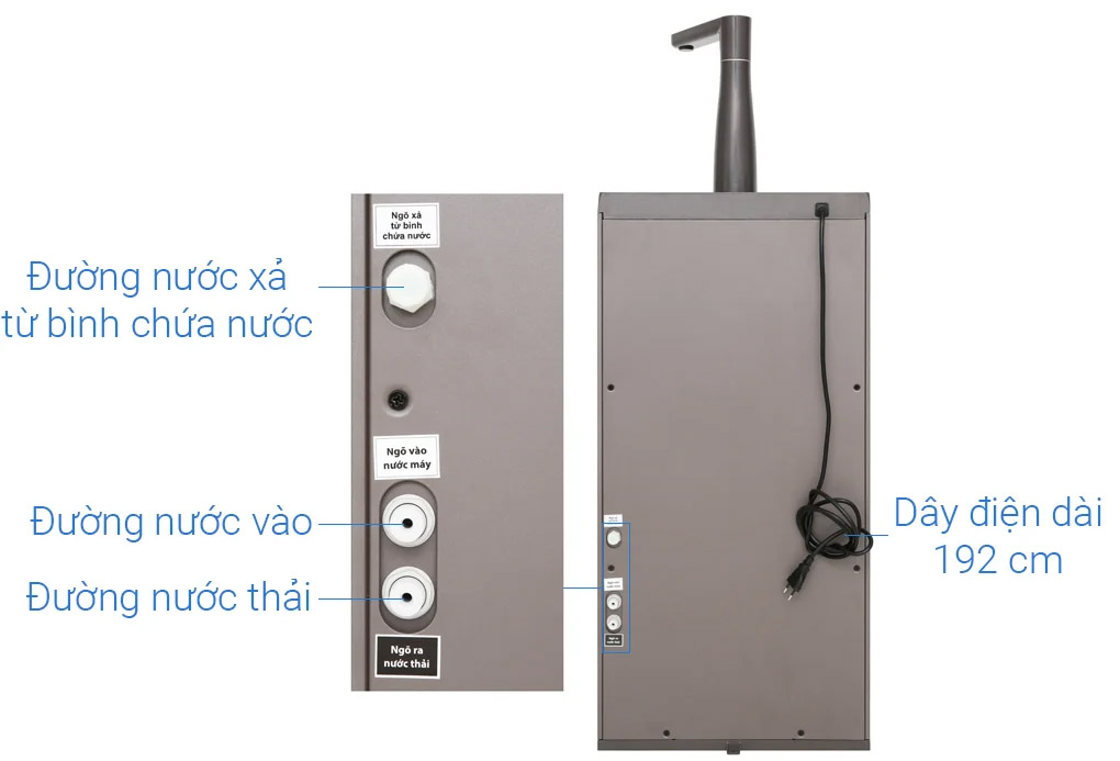Máy lọc nước R.O Toshiba TWP-N1843SV(T) 3 lõi thiết kế kiểu tủ đứng