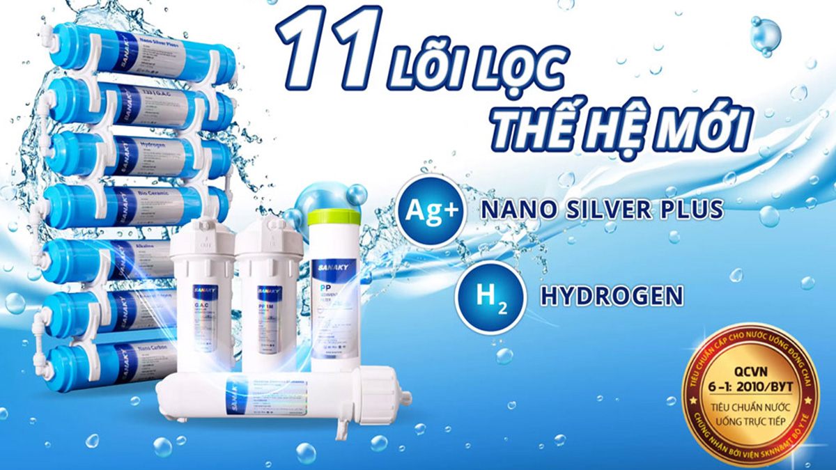 Sanaky VH-201HY trang bị hệ thống 11 lõi lọc thế hệ mới