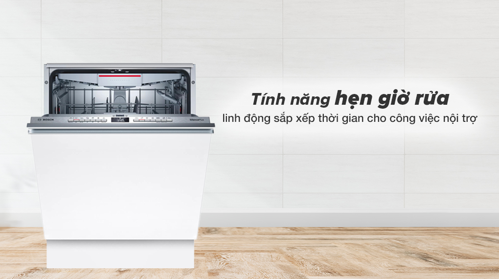 Máy rửa chén âm toàn phần Bosch SMV4HCX48E - chức năng hẹn giờ rửa