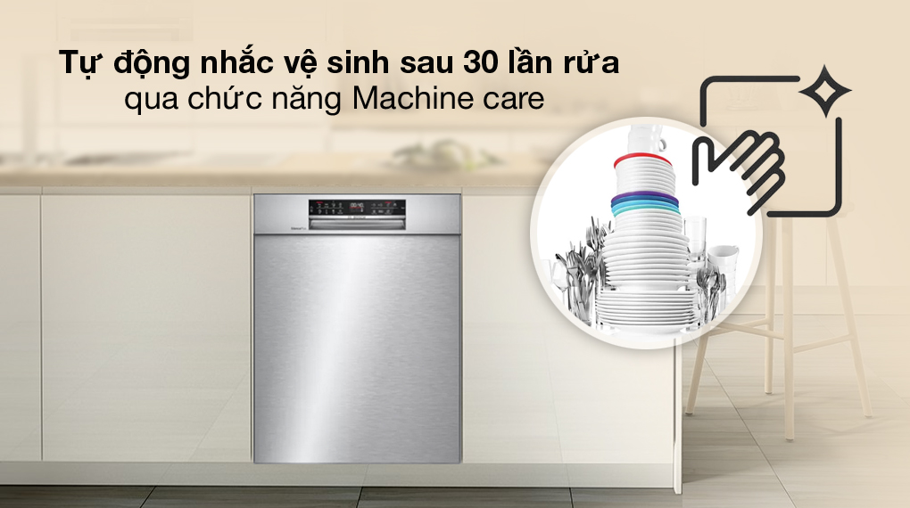 Machine care - Máy rửa chén bán âm Bosch HMH.SMU6ECS57E 