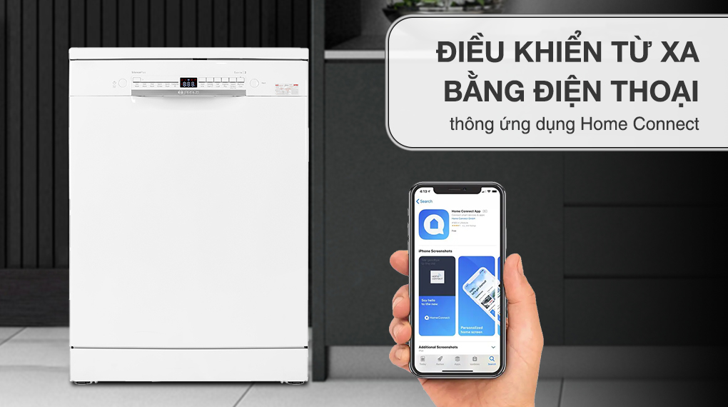 Máy rửa chén độc lập Bosch SMS2IVW01P - Kết nối wifi