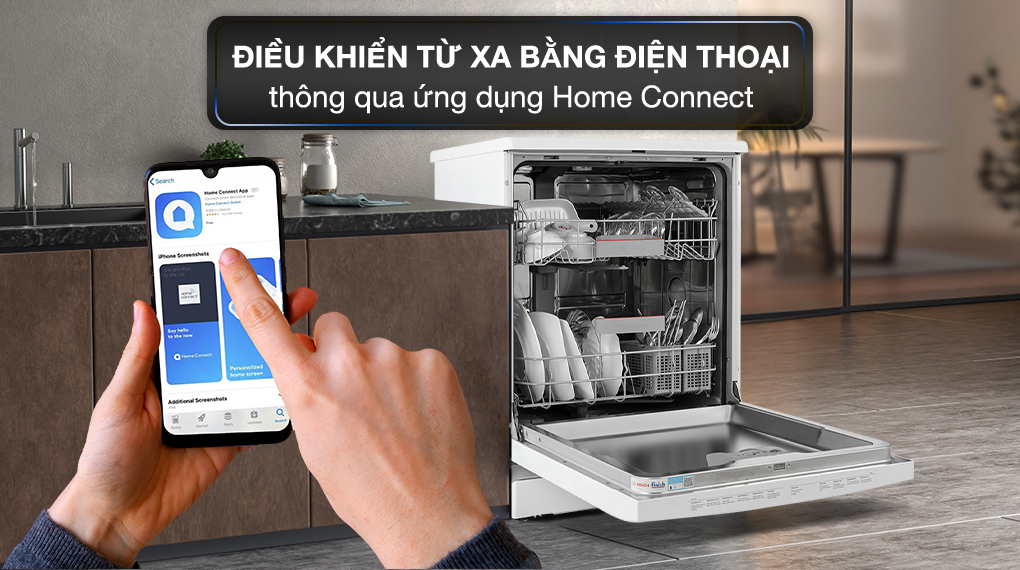 Máy rửa chén độc lập Bosch SMS4HAW48E - Điều khiển từ xa