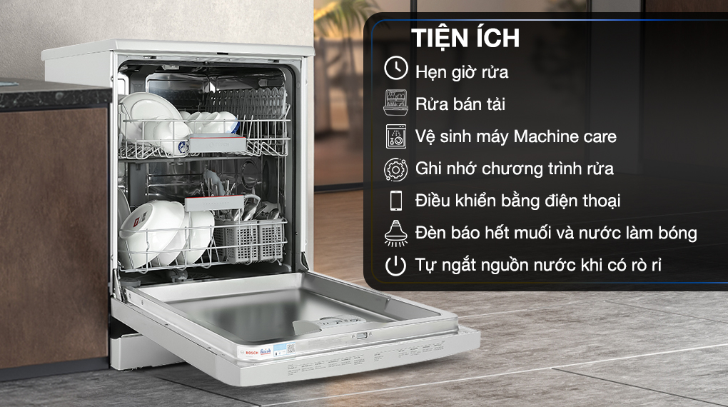 Tiện ích Máy rửa chén độc lập Bosch SMS4IVI01P