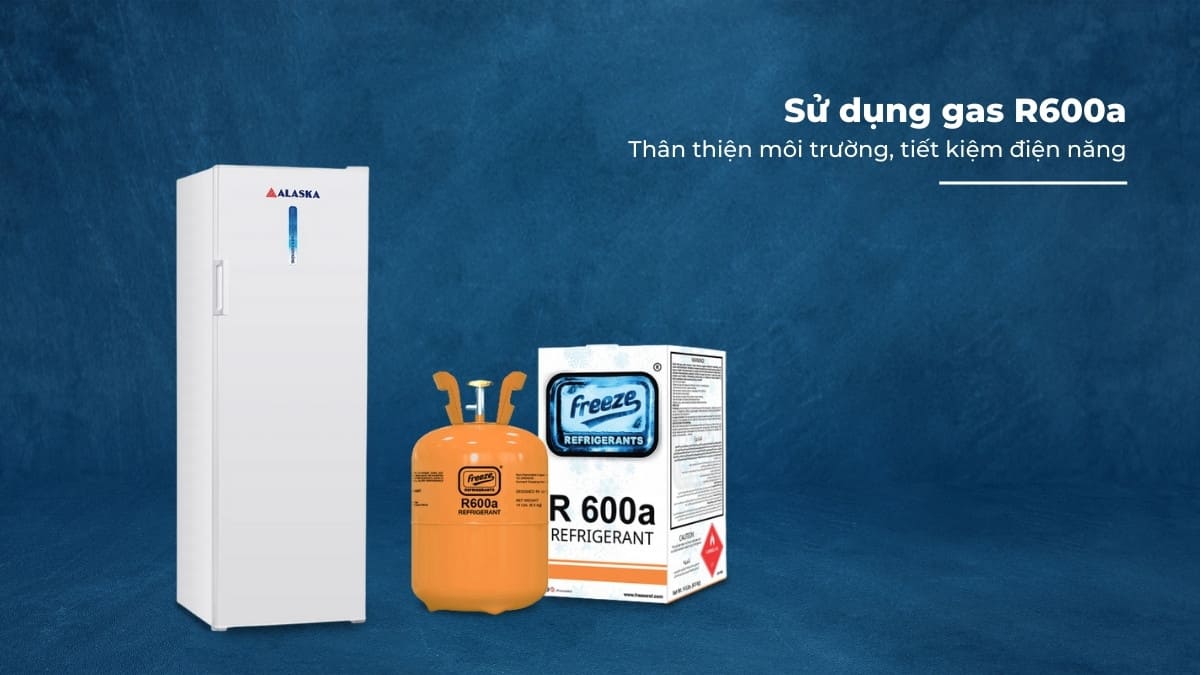 Tủ sử dụng gas R600a thân thiện môi trường, hỗ trợ tiết kiệm điện năng