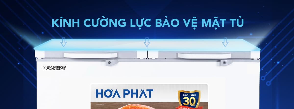 Mặt cửa được bảo vệ bởi kính cường lực