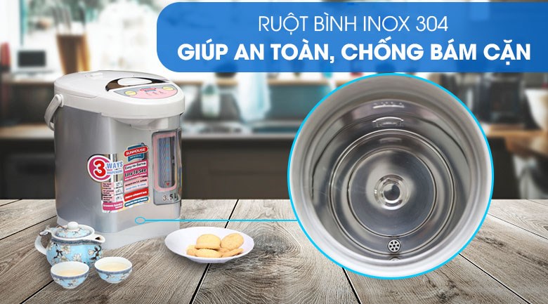 Bình thủy điện Sunhouse SH 1535 3.5 lít - Ruột bình