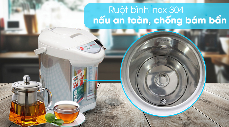 Bình thủy điện Sunhouse SHD1533 3.3 lít - Chất liệu