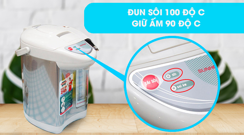 Bình thủy điện Sunhouse SHD1533 3.3 lít - Nhiệt độ