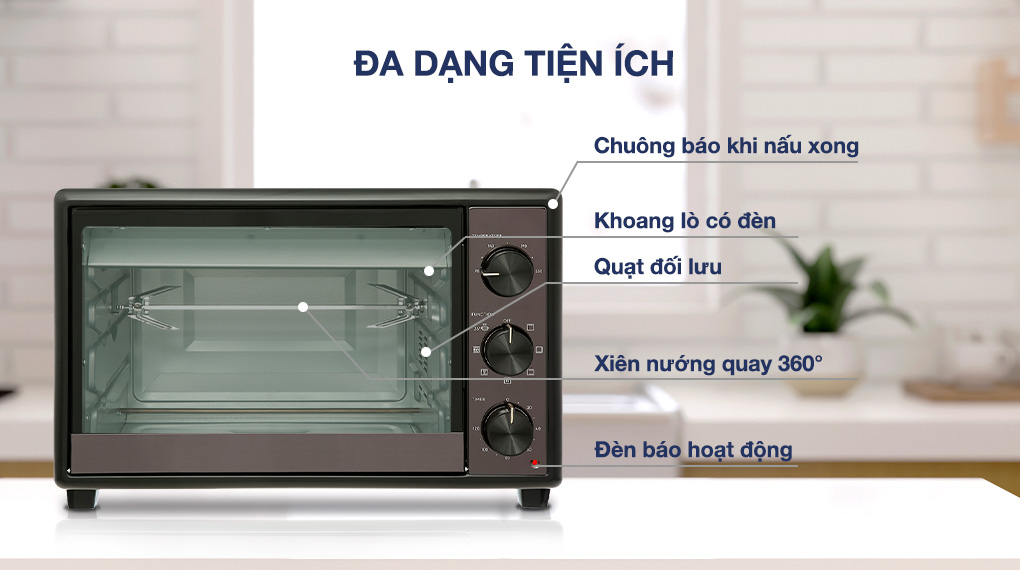 Lò nướng Electrolux EOT3218XG 32 lít - Tiện ích