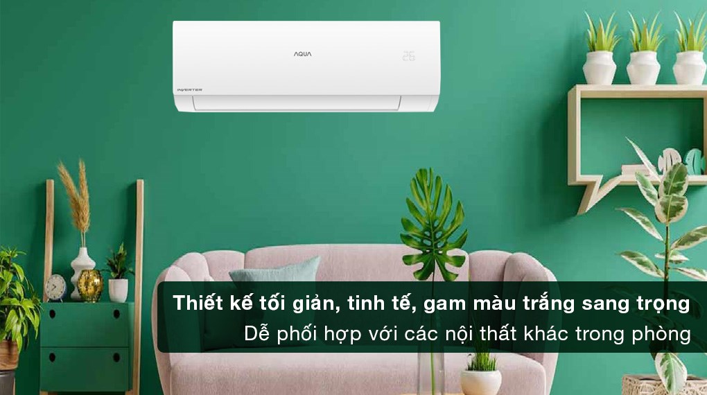 Máy lạnh AQUA Inverter 2 HP AQA-RV18QE - Thiết kế đơn giản, tinh tế, màu trắng sang trọng