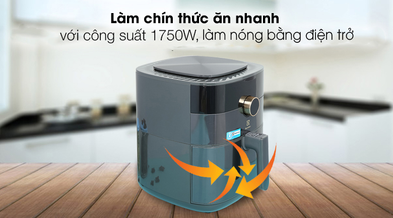 Công suất, công nghệ - Nồi chiên không dầu Electrolux E6AF1-520K 5 lít