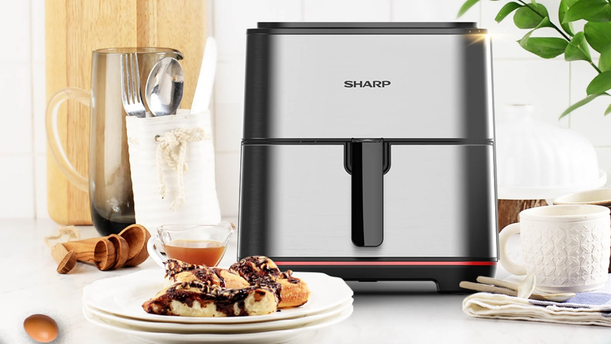 Nồi chiên không dầu Sharp KF-AF50EV-ST có thiết kế hiện đại
