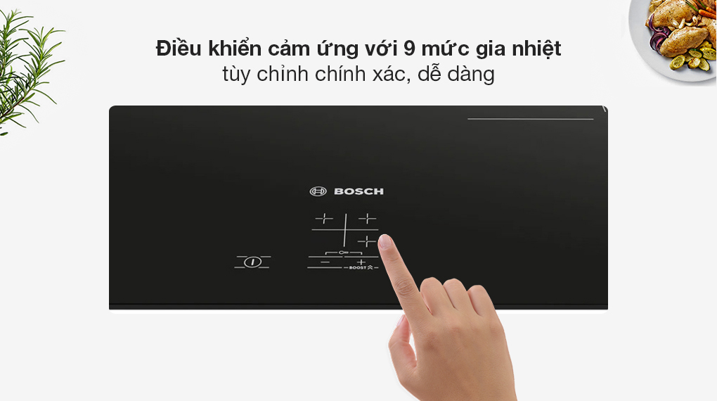 Bếp từ 3 vùng nấu lắp âm Bosch PUC61KAA5E - Tiện ích